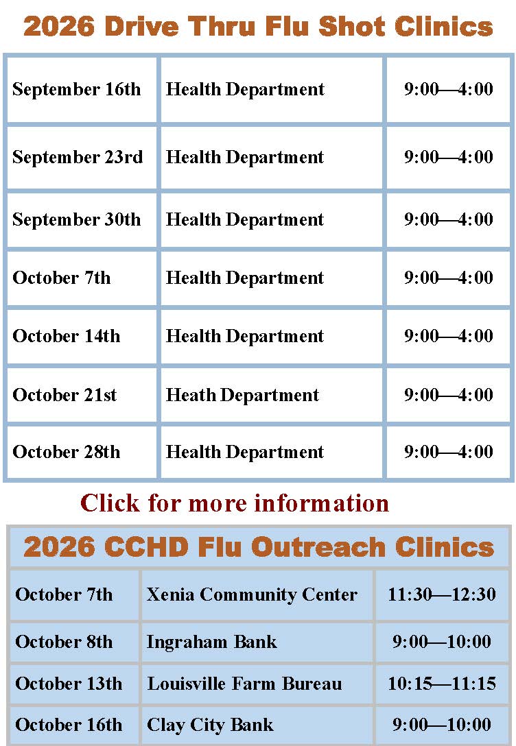 Upcoming Flu Clinics Flu Clinics
